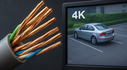 كابلات CAT6 المعتمدة: لا تضحي بالجودة! كيف يؤثر نوع الكابل مباشرة على وضوح صورة كاميرا الـ 4K وسرعة شبكة مكتبك؟