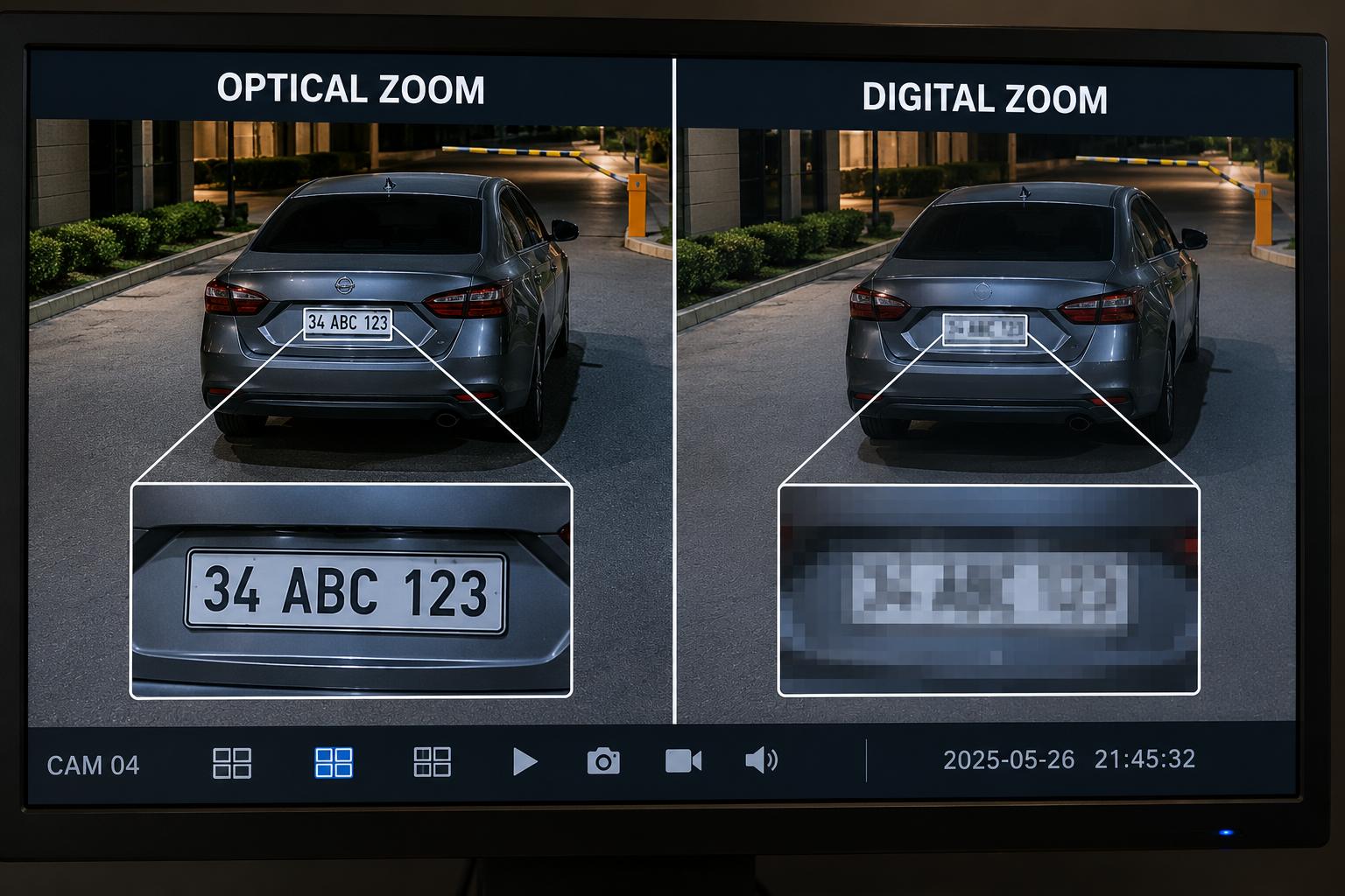 Digital Zoom vs Optical Zoom — الفرق اللي بيخدعك وقت شراء كاميرا المراقبة