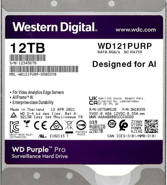 هارد ديسك وسترن بيربل 12تيرا